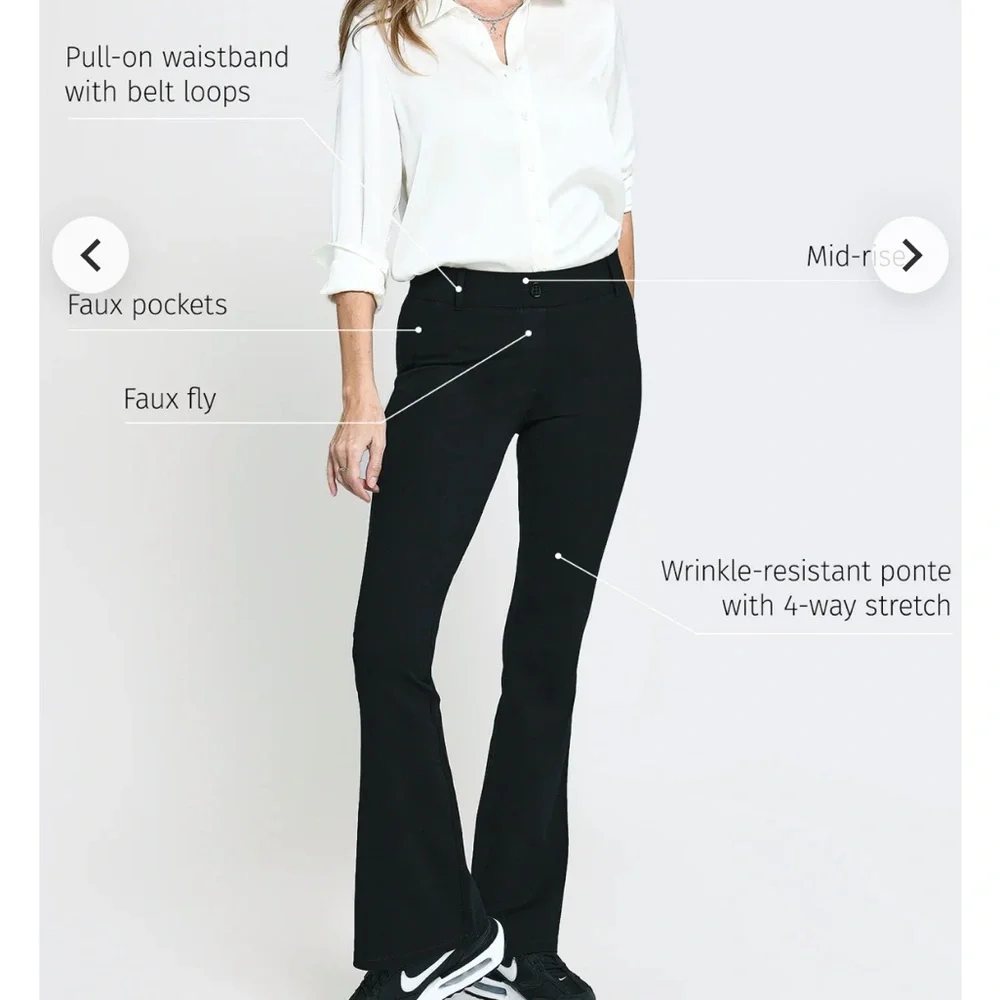 Betabrand Classic Dress Yoga Pant bootcut - Picture 5 of 5